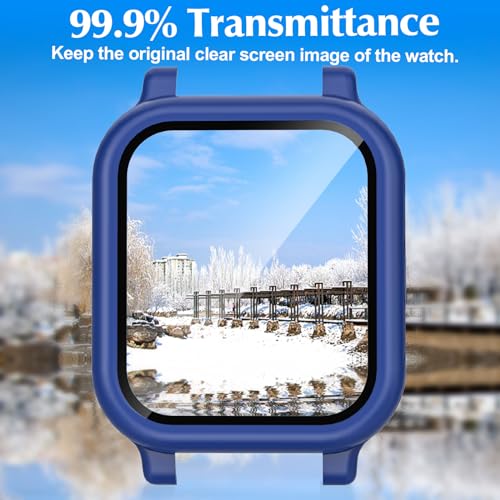 3 Pack Protective Case Compatible with Gabb Watch 3/3e - Hard PC Bumper Cover with Built-in Tempered Glass Screen Protector