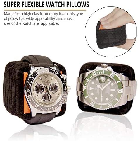 MOZSLY Watch Winder for Single Automatic Watches with Quiet Motor 12 Rotation Mode Setting Leather Black