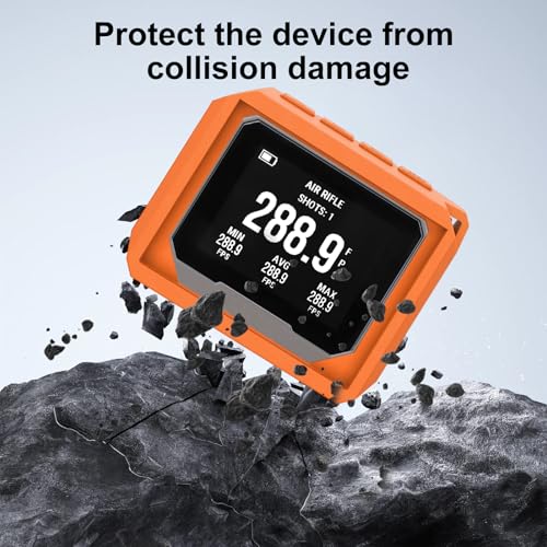 SKIDAYO Silicone Protective Case for Garmin Xero C1 Pro/Xero C2 Chronograph - Shockproof, Durable Design (Orange)