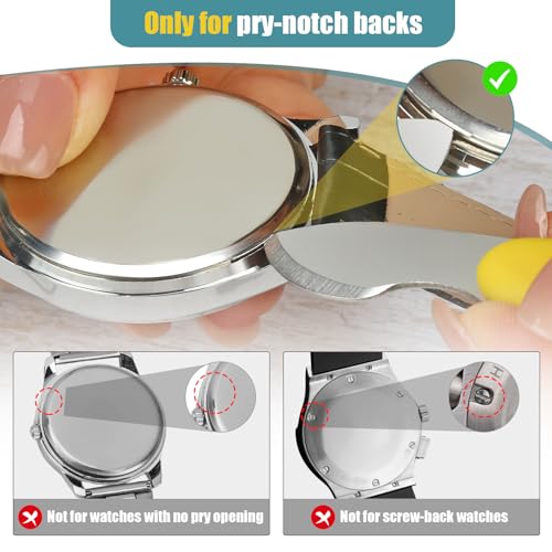 Gusxmioi Watch Battery Replacement Tool Kit – Adjustable Case Opener, Watch Band Strap Remover & Pry Back Case Opener, Removal Install Repair Tool for Watch Bands