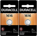 Duracell 1616 DL1616 CR1616 DL1616B2PK Coin Cell Watch Battery 3.0 Volt Lithium, 2 Count (Pack of 1)