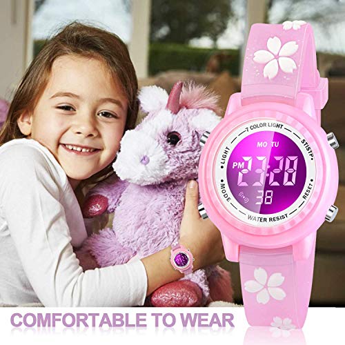 Viposoon 3D Kids Waterproof Watch - Toy for 4-8 Year Old Girls, Birthday Gift for 3-10 Year Olds
