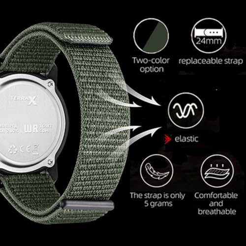 CakCity Digital Watch Military Watches for Men Black Tactical Waterproof Sports Men's Women's Wrist Watch with LED Backlight Stopwatch Nylon Band