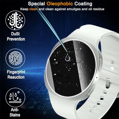 SiHPuoy 4 Pack for Samsung Galaxy Watch 8 Screen Protector 40mm Tempered Glass, HD Ultra-thin,Anti Scratch, Bubble Free, Case Friendly, Accessories Film for Galaxy Watch 8 40mm