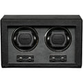 ROTHWELL Double Watch Winder for Automatic Watches with Quiet Motor with Multiple Speeds and Rotation Settings (Black/Grey)