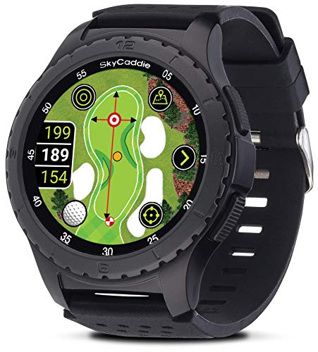 SkyCaddie LX5, GPS Golf Watch with Touchscreen Display and HD Color CourseView Maps, Black, Small