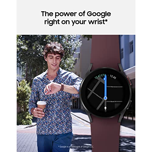 Samsung Electronics Galaxy Watch 4 40mm Smartwatch with ECG Monitor Tracker for Health Fitness Running Sleep Cycles GPS Fall Detection Bluetooth US Version - (Black) (Renewed)