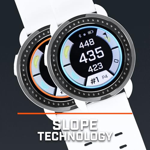 Bushnell Golf iON Elite GPS Watch – Color Touchscreen, Slope‑Adjusted Yardages, 38,000+ Courses, Shot Tracker, USB‑C, Magnetic Charger – White
