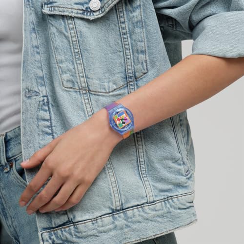 Swatch Gent Unisex Watch Casual Bioceramic Blue Quartz Waterproof Matisse's Snail