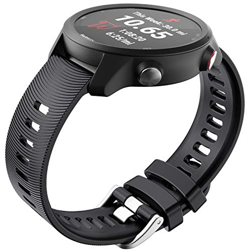 NotoCity for Garmin Forerunner 645 Band, 245 Band, 20mm Replacement Strap Soft Silicone for Vivoactive 3 Music Vívomove HR Forerunner 645/245 Music smartwatch