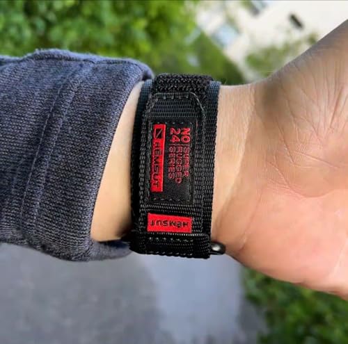 HEMSUT Quick Release 16mm Nylon Watch Band for G-Shock Compatible with G-Shock GD/DW/GW/GA Series (GD-350, DW-5600, GW-6900, GA-100/200/2100) , Super Rugged Military Style Replacement Strap (Premium Seatbelt Nylon)