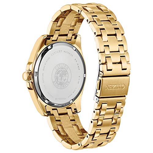 Citizen Men's Classic Peyton 3-Hand Eco-Drive Watch, Date, Sapphire Crystal, Diamond Markers, Gold Tone/Blue Dial