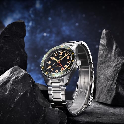 Pagani Design Watches for Men Automatic Mechanical GMT Watch 40mm Sapphire Glass 316L Stainless Steel Waterproof Diver Business Men's Wrist Watches