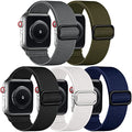 Adorve Compatible with Apple Watch Bands Ultra 3/2/1 49mm 46mm 45mm 44mm 42mm 41mm 40mm 38mm Men Women, Soft Nylon Stretchy Braided Straps Fits for iWatch Bands Series 11/10/9/8/7/6/5/4/3/2/1/SE3-1