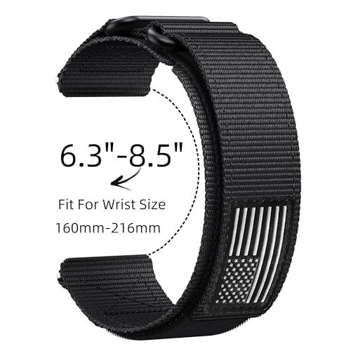 Double Loop Buckle Nylon Strap Compatible with Garmin Instinct 2/2X/3/E Series 45mm/50mm cases – Adjustable Breathable Wristband Fit for Garmin Instinct Standard/Solar/Tactical/Tide/Esports