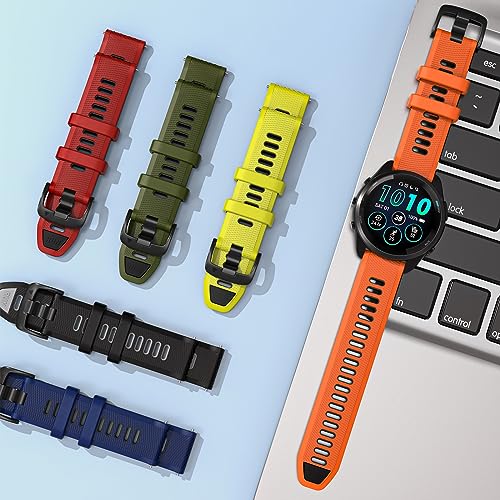 ISABAKE 22mm Watch Strap for Forerunner 255 Music/Forerunner 265, Silicone Quick Release Replacement Band for Garmin Venu 2/Vivoactive 4/Samsung Galaxy Watch 3 45mm