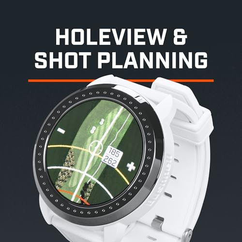Bushnell Golf iON Elite GPS Watch – Color Touchscreen, Slope‑Adjusted Yardages, 38,000+ Courses, Shot Tracker, USB‑C, Magnetic Charger – White