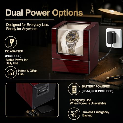 YUNSCEND Single Watch Winder for Automatic Watches, UXSYQ001Y
