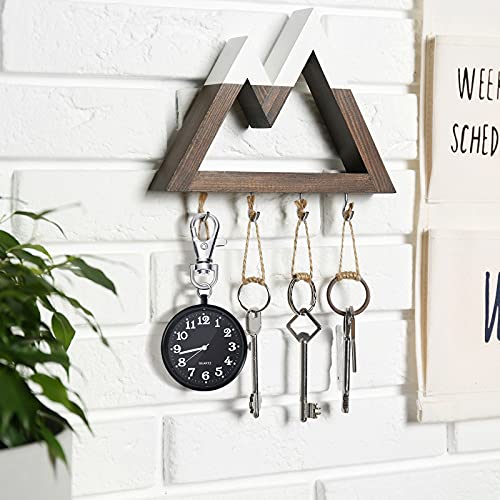 Junkin 2 Pieces Quartz Pocket Watch with Key Buckle Round Keychain Clip on Watch Portable Unisex(Black)