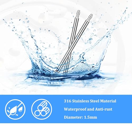 360Pcs 8-25mm Watch Band Pins, Diameter 1.5mm Watch Band Spring Bar Link Pins with Strap Link Pin Remover Tool, Watch Repair Kit for Most Kinds of Stainless Steel Watch