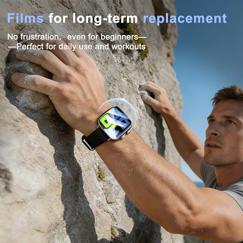 JavoYion 6 Pack Screen Protector for Apple Watch Series 11 / 10 42mm [Auto Alignment Box], Bubble Free Easy Install, Edge to Edge Coverage, Touch Sensitive, Anti Scratch Flexible Soft Film for Beginners