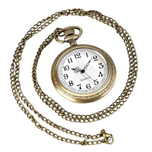 Fogitbok Vintage Pocket Watches for Men Womens Pocket Watch with Chain