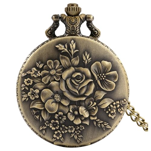 Fogitbok Vintage Pocket Watch with Chain for Men Necklace Watches for Women