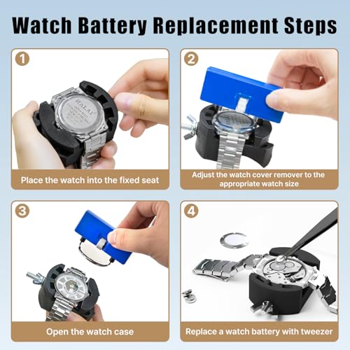 EasyTime Watch Battery Replacement Kit: Professional Watch Repair Tools Set
