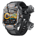 UYRGT Military Smart Watch with Earbuds for Men and Women,2'' Tactical Display,Sport Modes,Fitness Tracker,Heart Rate,Answer/Make Call, Sleep Monitor, SmartWatch Built-in Headphone Combo,iOS & Android
