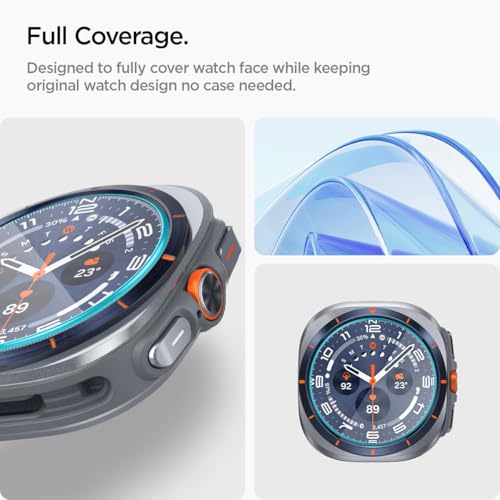 Spigen Tempered Glass Screen Protector [GlasTR EZ FIT] designed for Galaxy Watch Ultra (2025-2024) - 2 Pack