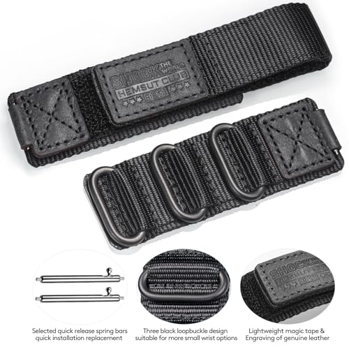 HEMSUT Quick Release 16mm Military Tactical Watch Band for Casio | Shock-Resistant Nylon & Leather Strap | Compatible with GA-100, DW-5600, DW-6900, GW-M5610, GBD-800 Series & More
