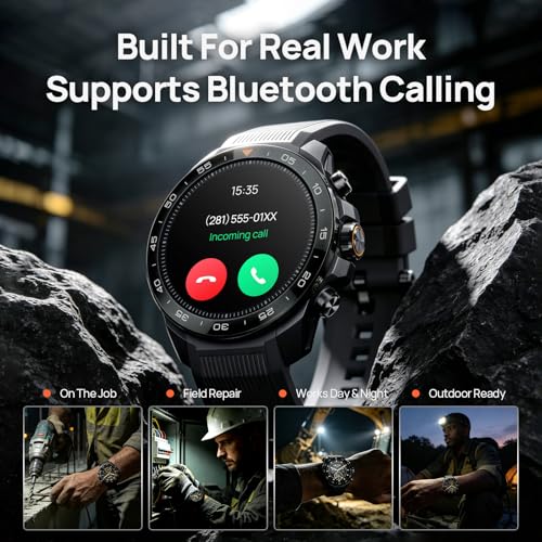 mibro GS Explorer S Rugged Smart Watch for Men with Scratch-Resistant Ceramic and 1.32" AMOLED Display, 20+ Days Battery, Bluetooth Call & 10ATM Waterproof, Dual Band GPS, Heart Rate & Sleep Tracking