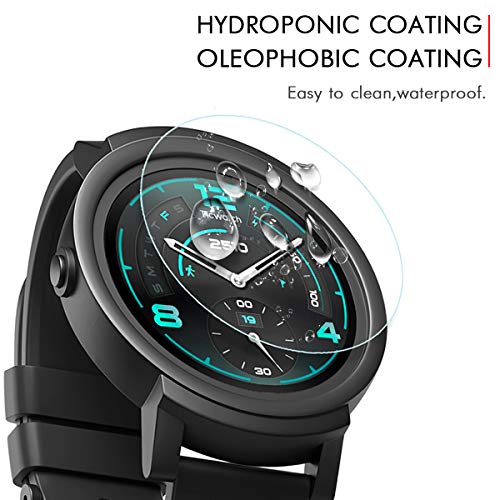 FINENIC Universal Round Watch HD Tempered Glass Screen Protector, Anti-Scratch, Anti-Fingerprint, 38mm Diameter (3 Pack)