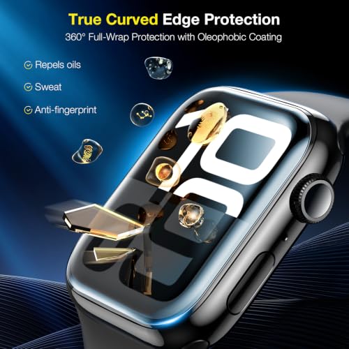 LK 6 Pack for Apple Watch Series 11 Screen Protector 46mm Series 10 [Flexible TPU Not Glass] Self-Healing, Max Coverage, Bubble Free, HD Clear Screen Protector for iWatch S11/S10 46mm, Anti-Scratch