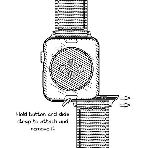 Archer Watch Straps - Canvas Straps for Apple Watch (Ash Gray, Gray, 44/45/46/49mm)