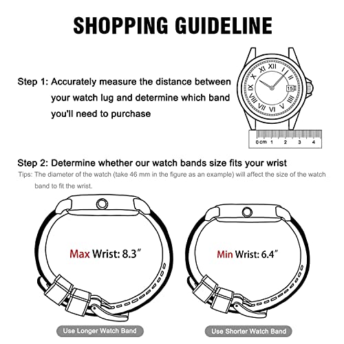 Ritche Christmas Gift 22mm Silicone Watch Band Compatible with Samsung Galaxy Watch 3 (45mm) Samsung Gear S3 Classic Watch Quick Release Rubber Watch Bands for Men Women, White Elephant Gifts, Stocking Stuffers for Men