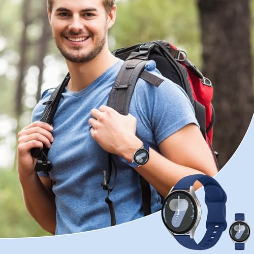 Tiorecime 20 Pack Bands Compatible with Samsung Galaxy Watch 7 6 5 4 FE 40mm 44mm/6 4 Classic 43mm 47mm 42mm 46mm/5 Pro 45mm/Active 2 Band, 20mm Soft Silicone Sport Replacement Strap for Women Men