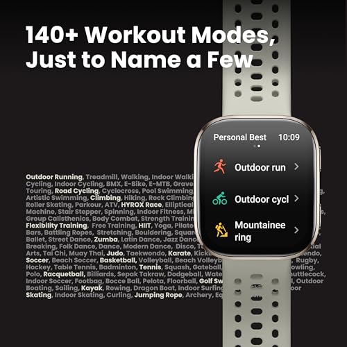 Amazfit Bip 6 Smart Watch 46mm, 14 Day Battery, 1.97" AMOLED Display, GPS & Free Maps, AI, Bluetooth Call & Text, Health, Fitness & Sleep Tracker, 140+ Workout Modes, 5 ATM Water-Resistance, Black