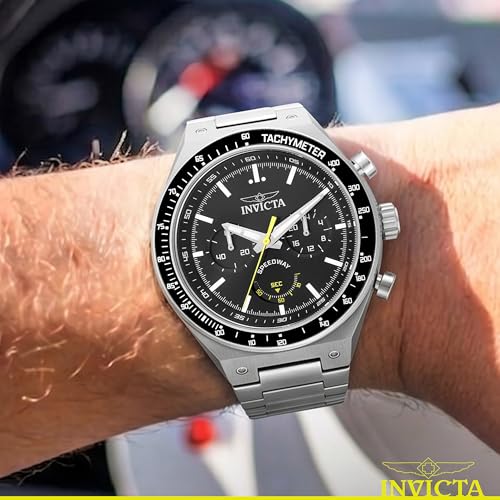 Invicta Speedway Gearshift Men's Watch - 44mm, Steel & Black (49376)
