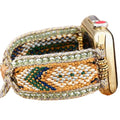Braided Western Boho Nylon Band Compatible with Apple Watch Bands 38mm 40mm 41mm 42mm 44mm 45mm 49mm, Women Adjustable Bracelet Beaded Bohemian Strap for iWatch Series 9 8 SE Ultra 7 6 5 4 3 2 1 (38mm/40mm/41mm, Boho Green Orange)