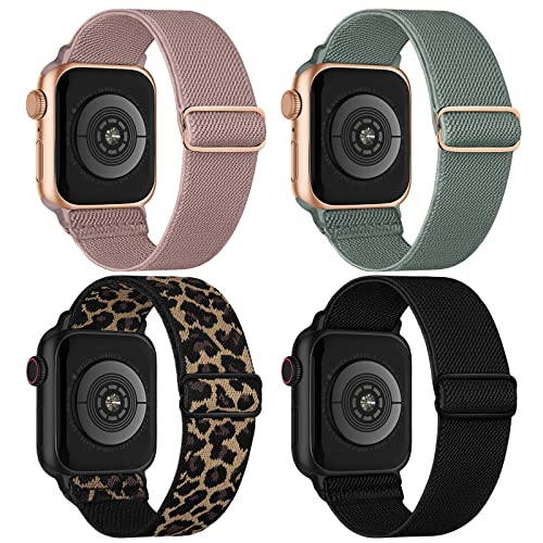 Stretchy Nylon Solo Loop Bands Compatible with Apple Watch Band 38mm 40mm 41mm 42mm 44mm 45mm 46mm 49mm, Sport Elastic Wristbands Women Men Straps for iWatch Series 11 10 9 8 7 6 5 4 3 Ultra/SE 3 2 1