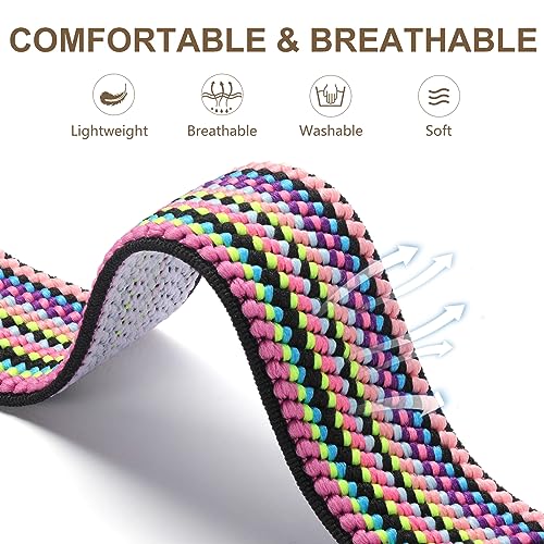 Easuny 5 Pack Stretchy Bands Compatible with Apple Watch 40mm 41mm 42mm 38mm 44mm 45mm 46mm Women, Elastic Fabric Nylon Strap Wristband for iWatch SE 3 2 1 Series 11 10 9 8 7 6 5 4 3 Boho Solo Loop