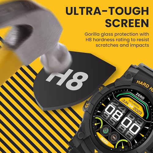 Hard Hat Watches – Big Rig Rugged Smart Watch for Men, 5ATM Waterproof Watch, Dual-Band GPS Tracker, 2-Week Battery, Gorilla Glass, Workout and Fitness Tracker with Heart Rate Monitor and Pedometer
