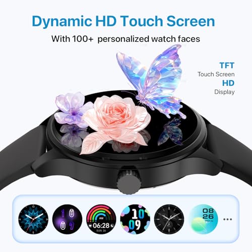 DIVElink Smart Watch, HD Smartwatch for Men Women (Answer/Make Calls), Fitness Watch with 100+ Sport Modes, IP68 Waterproof/Heart Rate/Sleep Monitor, Activity Trackers for iOS/Android