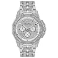 Bulova Men's Crystals Octava Stainless Steel 6-Hand Multi-Function Quartz Watch Style: 96C134