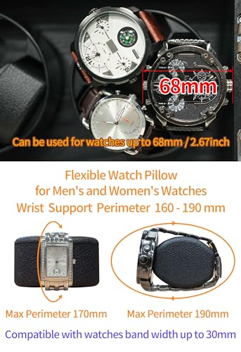 Oryx 9 Watch Winder for Automatic Watches, Rotating Watch Box 5 Rotation Modes Setting Display Case with Extra Watches Storages and LED Light, Lockable Winders USB Powered Super Quiet Mabuchi Motor