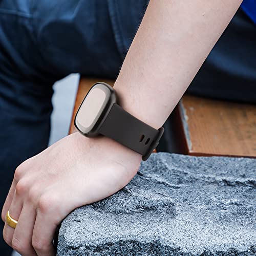6 PACK Bands Compatible with Fitbit Versa 4 / Versa 3 / Fitbit Sense 2 / Sense Bands for Women Men, Soft Sport Wristbands Replacement Smart Watch Straps (6PACK A,Small)