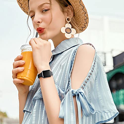Lerobo Thin Slim Bands Compatible with Apple Watch Bands 40mm 41mm 42mm 38mm iWatch Bands Series 11 10 9 8 7 6 5 4 SE for Women Men, Soft Narrow Sport Strap Wristband