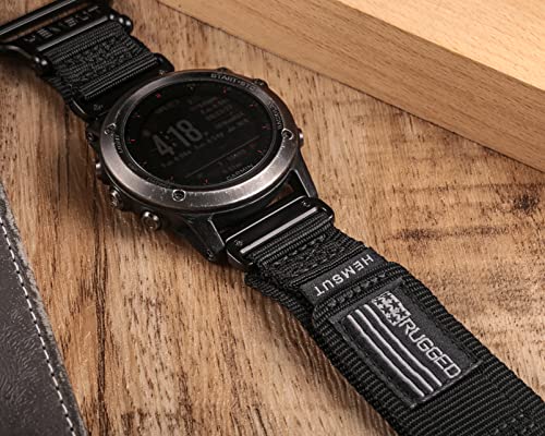 Nylon Sports Watch Band, 22mm Military Strap Compatible with Garmin Fenix 8 47mm /7/7 Pro/6/6 Pro/5/5 Plus/E 47mm, MARQ Athlete/Golfer/Driver/Captain/Adventurer/Commander, Instinct 2/Crossover/Tacical/Esports/Tide, D2 Delta S/Descent G1, Approach S60/62/S