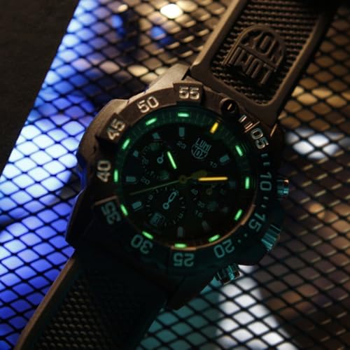 Luminox - Navy Seal XS.3597 - Mens Watch 45mm - Military Dive Watch in Black/Green Date Function Chronograph 200m Water Resistant - Mens Watches - Made in Switzerland